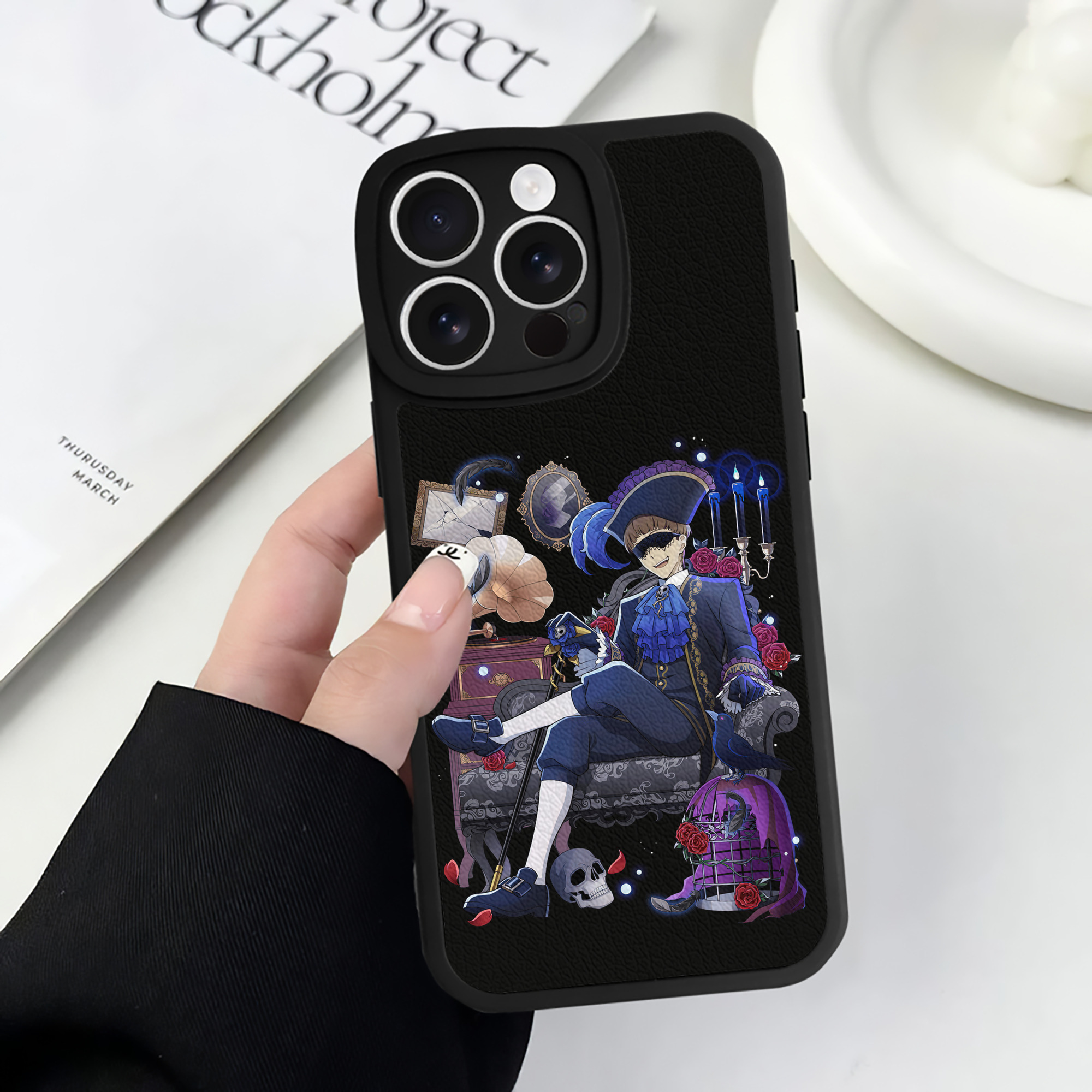 （画像用） 文豪ストレイドッグス Bungo Stray Dogs 【iPhone 16シリーズ対応】シリコンスマホケース（レザー調） 材質：シリコン